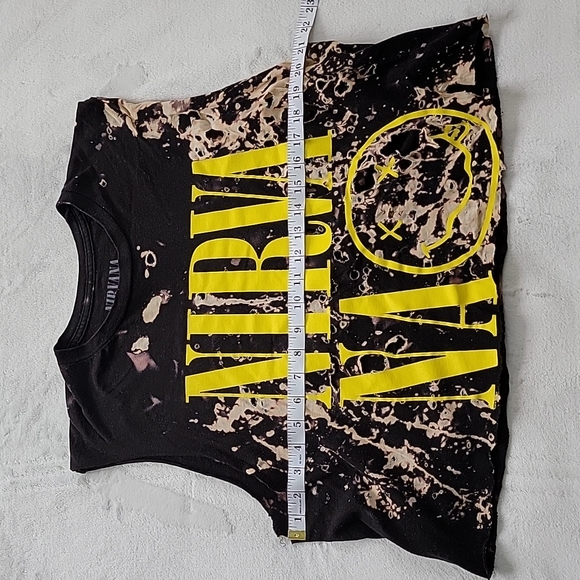 π§ NIRVANA GRAPHIC BLEACHED DISTRESSED MUSCLE TANK T SHIRT OVERSIZED LARGE TOP - Picture 3 of 6